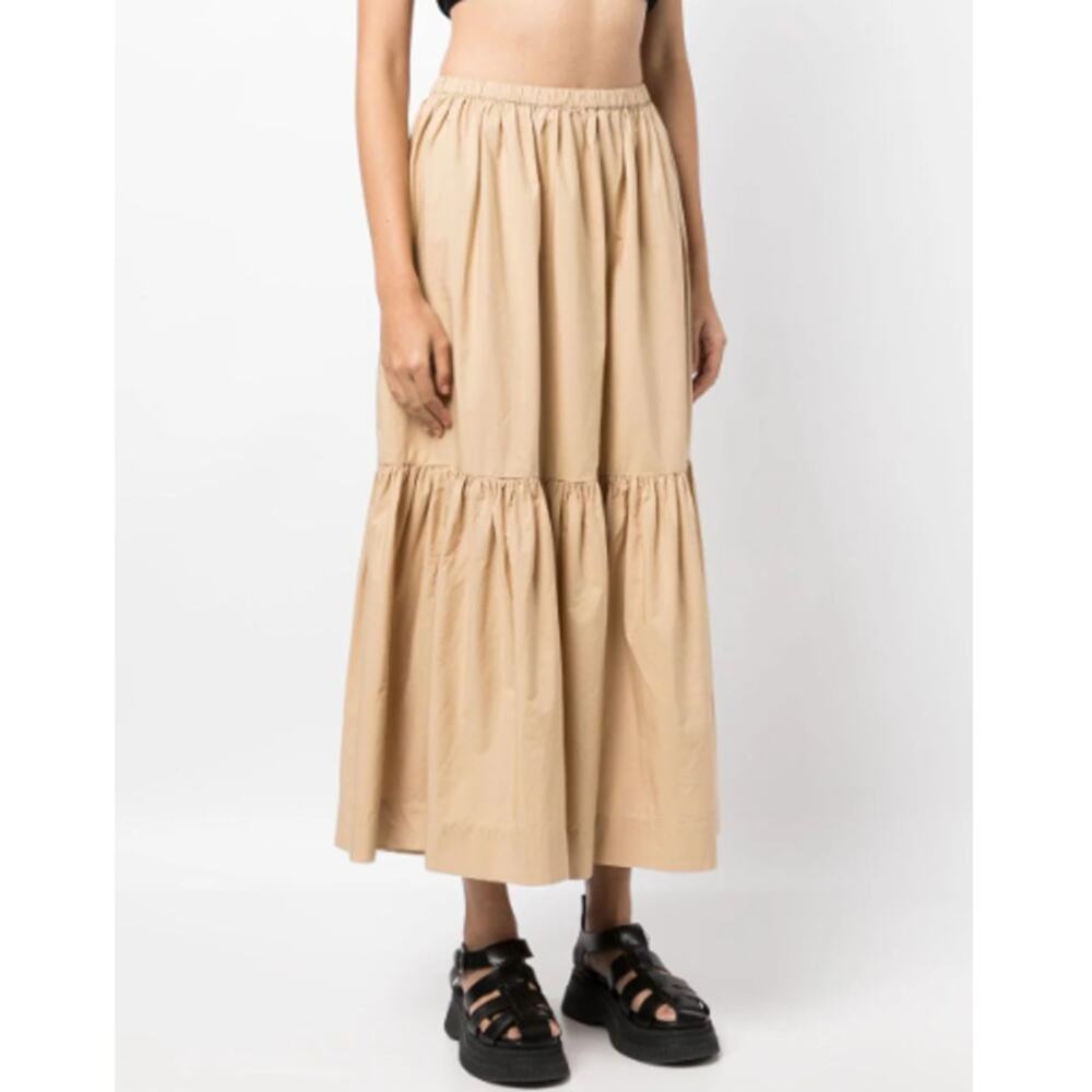 Ganni Tan Midi Skirt - Picture 11 of 14